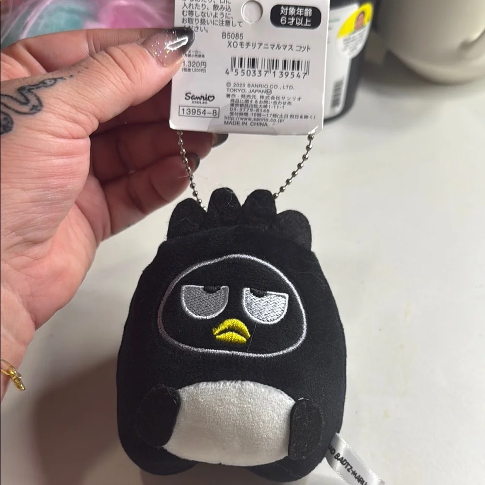 Badtz Maru Sanrio Black and White Character bag charm/Keychain - Picture 1 of 1